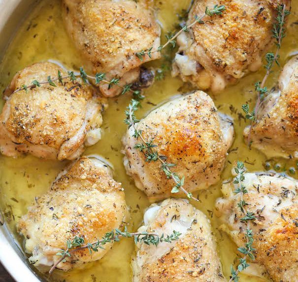 Parmesan Crusted Chicken Thighs Recipe | SparkRecipes