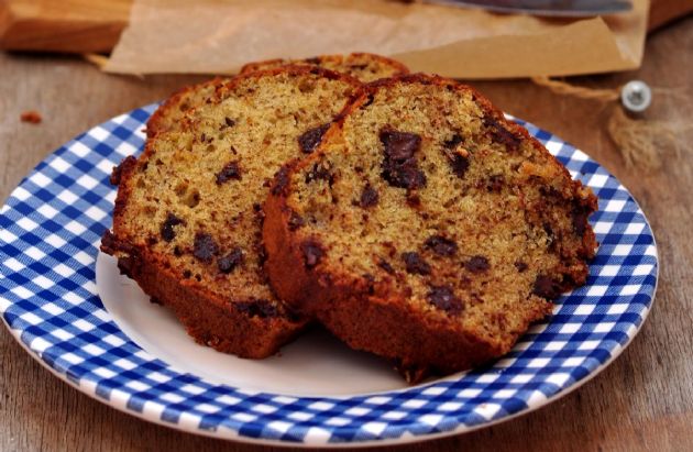 Peanut Butter and Banana Bread with Chocolate Chips