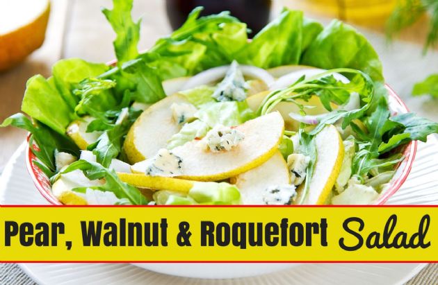 Pear, Walnut, and Roquefort Cheese Salad RECIPE