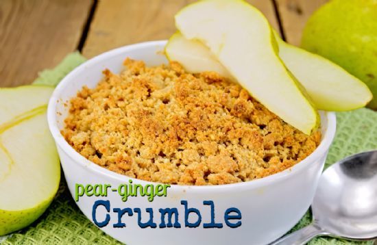 Pear Ginger Crumble Recipe  SparkRecipes