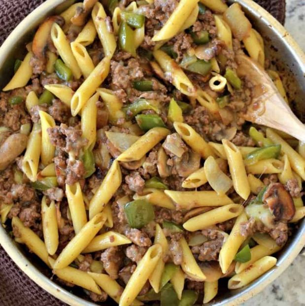 Philly Cheesesteak Pasta