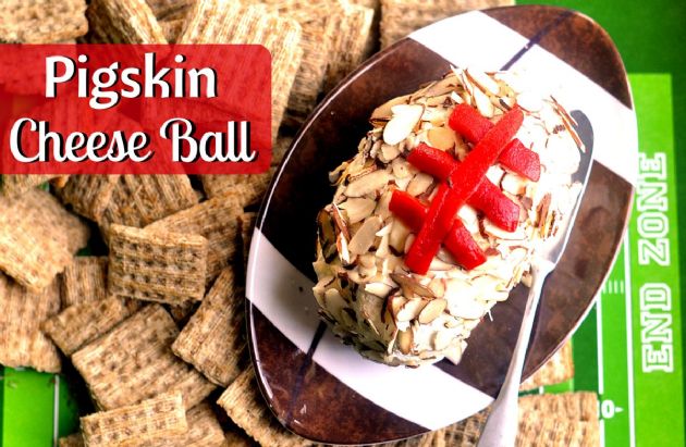 Pigskin Cheese Ball (Bacon-Ranch Cheese Ball)