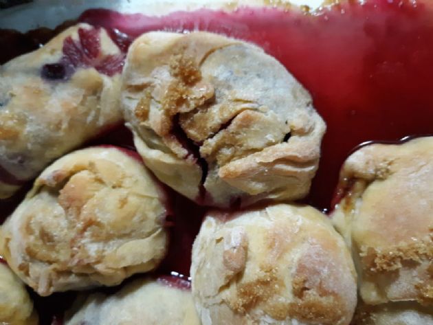 Plum Dumplings (Greek Yogurt Dough)