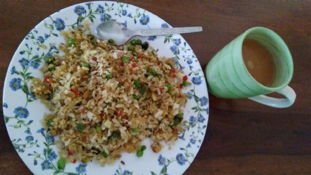 Poha Veggies / Flattened Rice Veggies