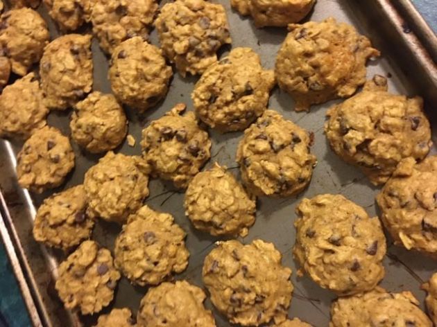 Pumpkin Oatmeal Chocolate Chip Cookies