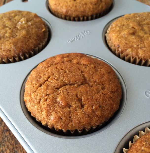 Pumpkin-Walnut-Oat Muffins Recipe | SparkRecipes