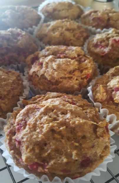 Raspberry Bran Muffins