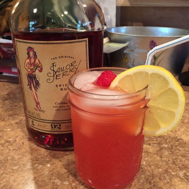 Raspberry lemon sailor jerry Recipe SparkRecipes