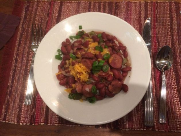 Red beans and rice with andouille