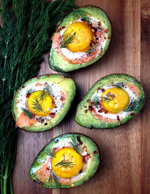 SMOKED SALMON EGG STUFFED AVOCADOS