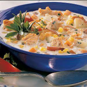 Salmon chowder, dairy free