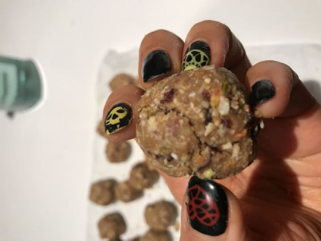 Salted Cranberry Pistachio Energy Balls
