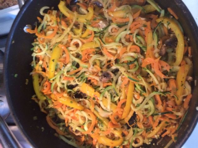 Sauteed Vegetable Spirals