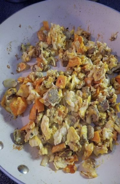 Savory sweet potato breakfast scramble