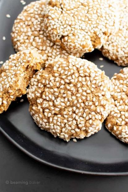 Sesame Tahini Almond butter cookies Vegan