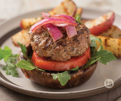 Shallot Tarragon Mushroom Burgers