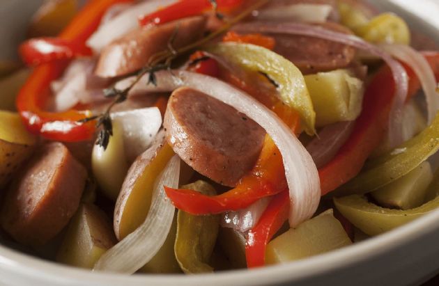 Slimmer Sausage and Peppers 