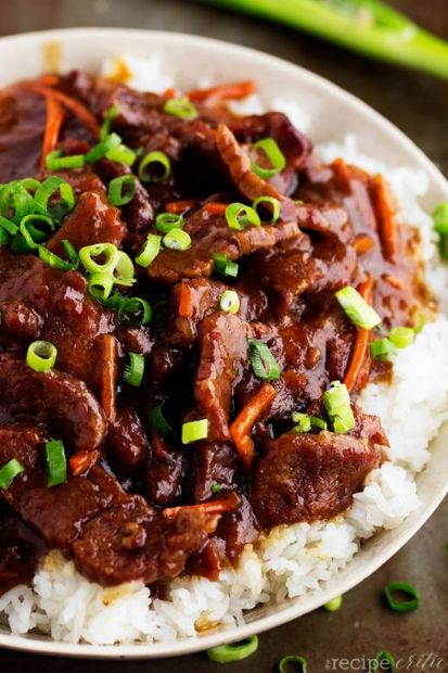 Slow Cooker Mongolian Beef (adapted from The Recipe Critic 