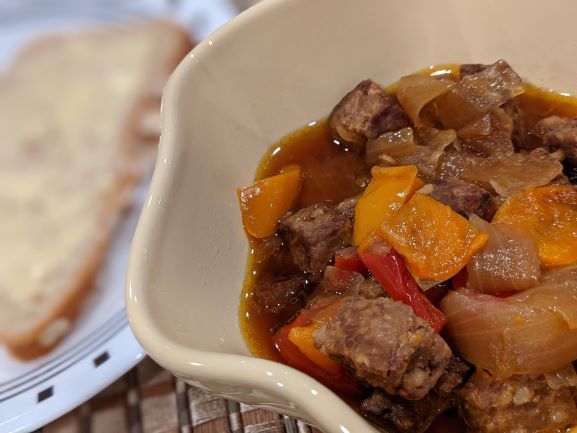 Slow Cooker Sausage and Peppers