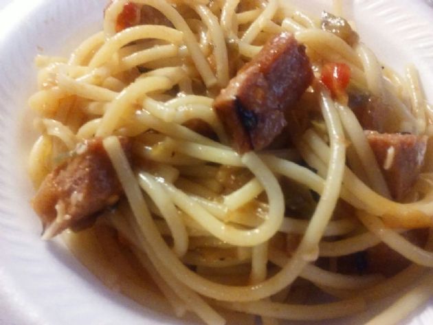 Smoked sausage pasta toss Recipe | SparkRecipes