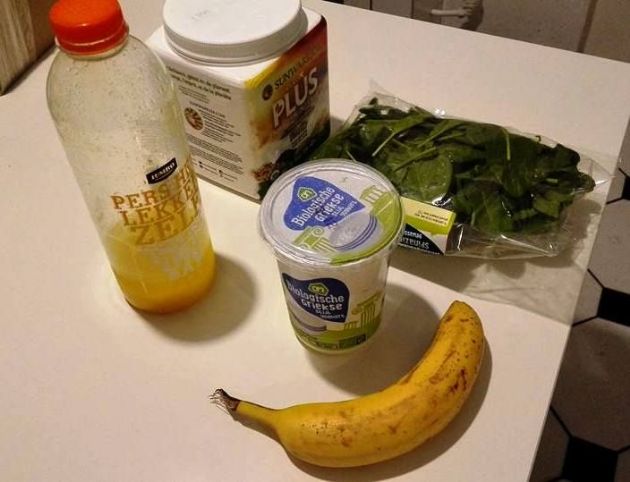 Smoothie with Banana & Spinach 