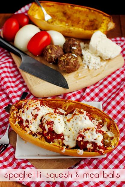 Spaghetti Squash & Meatballs