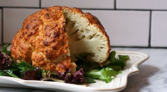 Spicy Whole Roasted Cauliflower