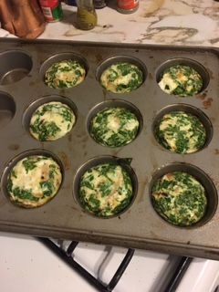 Spinach, Bacon, GoatCheese & Onion Eggwhite bakes