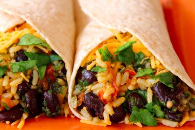 Spinach & Bean Burrito Wrap