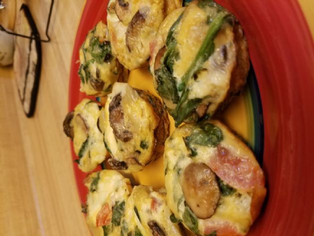 Spinach Mushroom Egg Mini Quiche