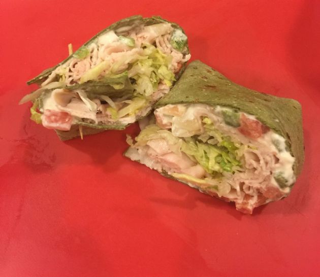 Spinach Ranch Turkey Wrap