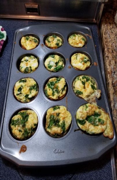 Spinach and egg muffins Recipe | SparkRecipes