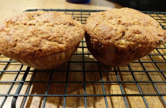 Sprouted Wheat Banana Chocolate Chip Muffins