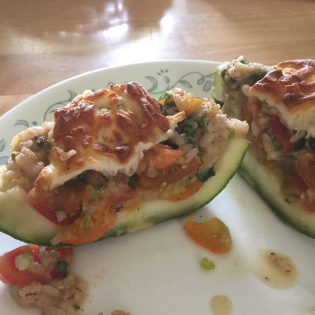 Stuffed Round (or baby) Zucchini