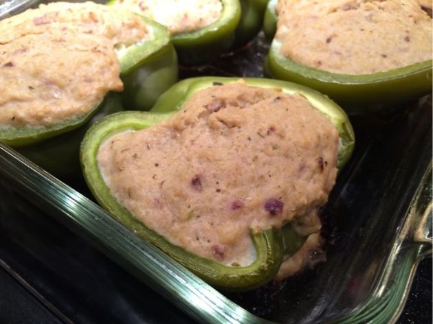 Stuffed peppers with Salmon & zucchini  