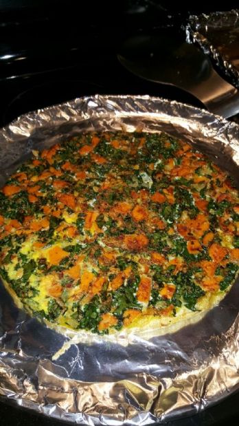 Sweet Potato Kale & Onion Fritatta