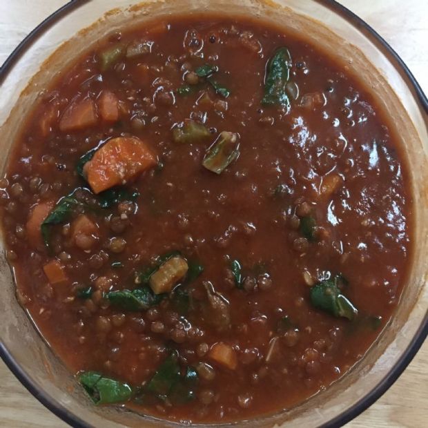 Swiss Chard Lentil Soup IP