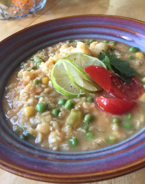 Thai coconut red lentil soup Recipe | SparkRecipes