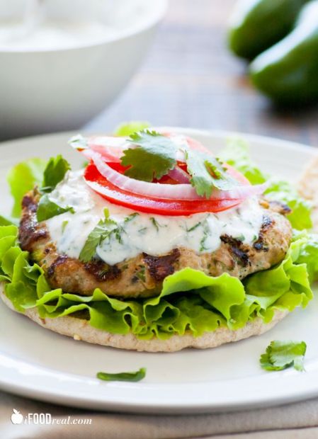 Turkey Burger with Cilantro Aioli