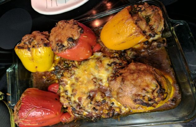 Turkey taco stuffed peppers