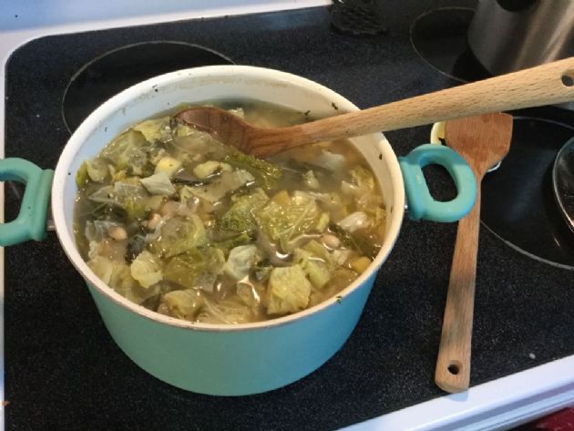 Vegetarian Hearty White Cabbage Soup