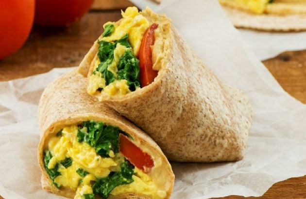 Veggie packed breakfast burrito