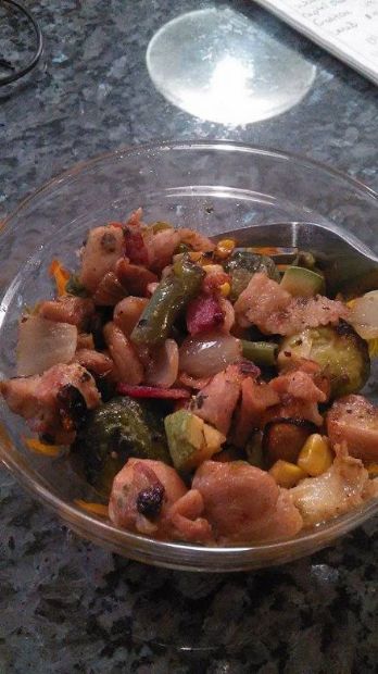 Veggies with chicken