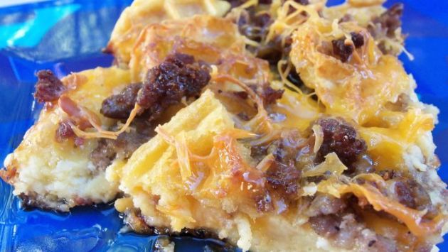 Waffle Breakfast Casserole