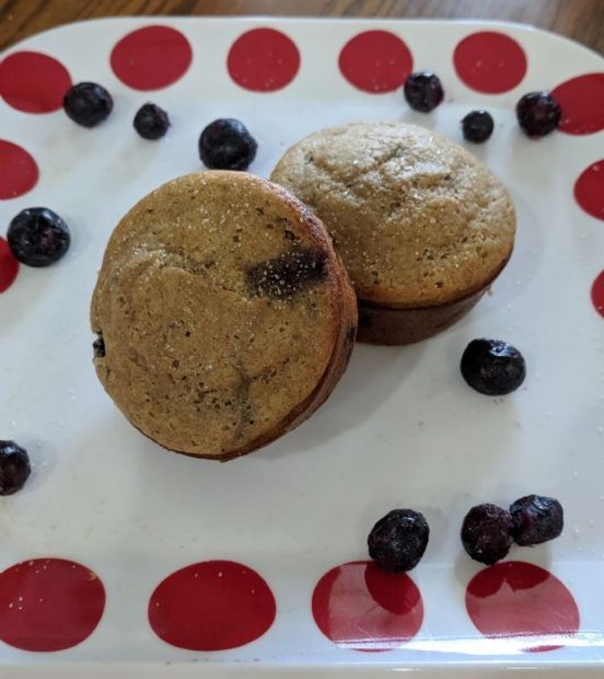 Whole Wheat Blueberry Muffins