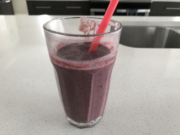 Wild berry coconut smoothie