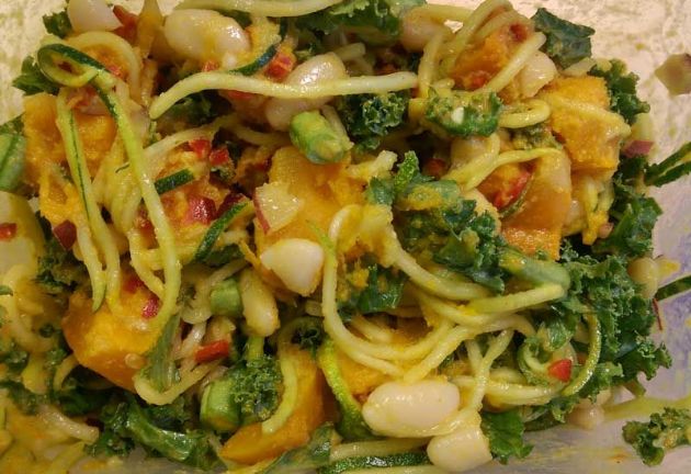 Zesty Zoodles with Pumpkin and Beans