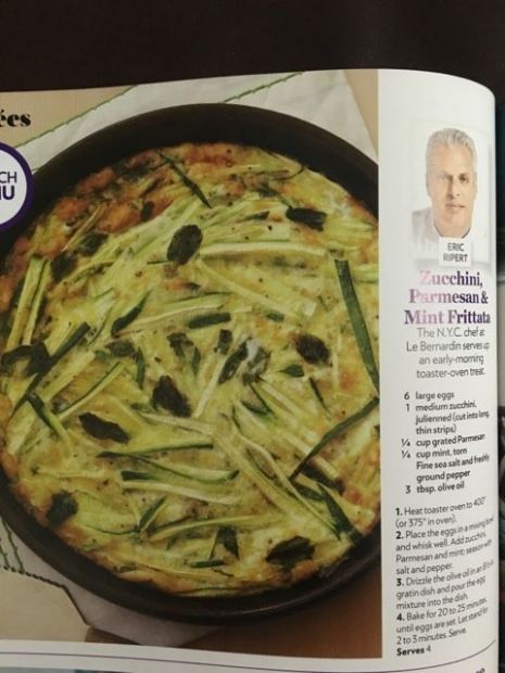 Zucchini Parmesan and Mint Frittata