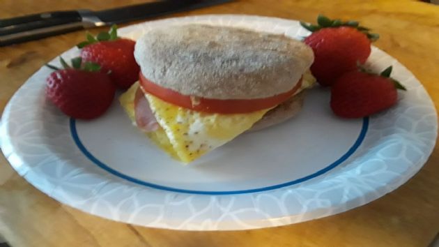 Super tasty   breakfast sandwich