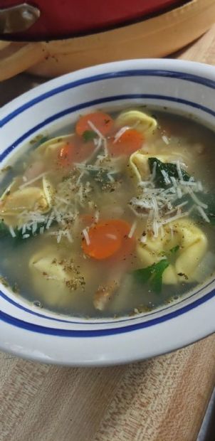 Tortellini & white bean soup